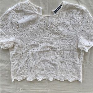 ❌SOLD❌ Brandy Melville White Lace Top